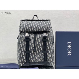 Dior Explorer Backpack Oblique Jacquard Cló Dubh Beige