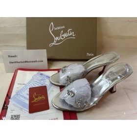 Christian Louboutin Degraqueen 85 Mm PVC Nappa Miúileanna Criostail Críostaí Louboutin Bróga