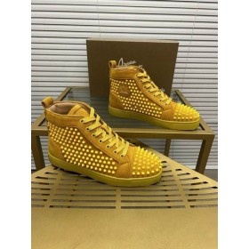 Christian Louboutin Louis Orlato Suede Ard-barr Sneakers Bróga Siopa CL