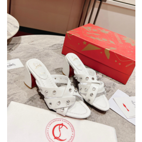 Christian Louboutin Spika Club Sandals 85mm Nappa Leathar Bán