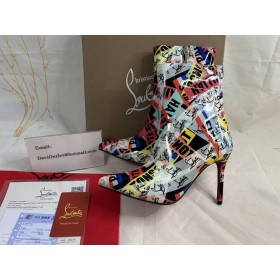 Christian Louboutin Loubiballage Rúitín Buataisí 100mm Paitinne Leathar Multicolor
