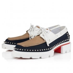 Christian Louboutin Ár Steckel Derbies Olona Canva Agus Nubuck Leathair Lao Bán