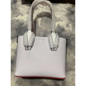 Christian Louboutin Cabata Tote Mála Paitinne Leathar Bán