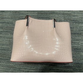 Christian Louboutin Cabarock Tote Mála Crogall Cabhraithe Leathar Spikes Pink
