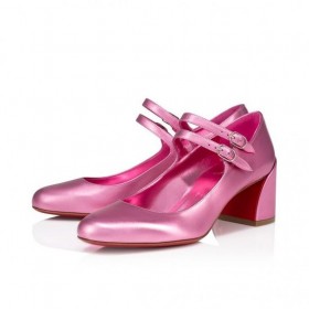 Christian Louboutin Iníon Jane 55 Mm Mary Janes Caidéil Glam Críostaí Louboutin Bróga