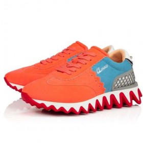 Christian Louboutin Runner Loubishark Tarraing/lánléargas Veau Velours Sneaker