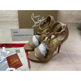 Christian Louboutin Sandal Choca Lu 120 mm Nude/pink Leathar cré-Umha