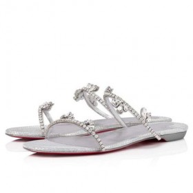 Christian Louboutin Sandal Ach Queenie Silver/caoin/lÃn Silver PVC