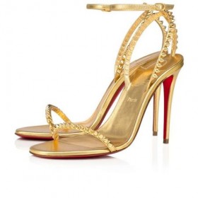 Christian Louboutin Sandal mar Sin Dom 100 mm Bouton Nó D/lín Bouton D Nó Leathair