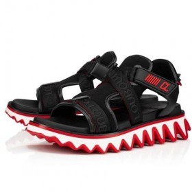 Christian Louboutin Tsamhraidh Loubishark Cothrom Lao Dubh Sandal