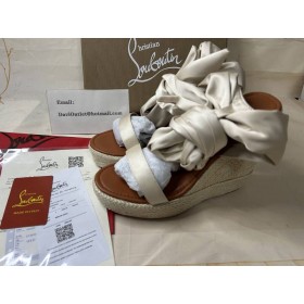 Christian Louboutin Ding Monica du Désert 110 mm Craie/naturel Cott