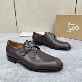 Christian Louboutin Chambelimonk Derbies Calf Leather Chocolate