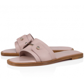Christian Louboutin Chambelimule Mules Calf Leather Vintage Rose