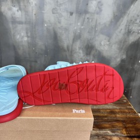 Christian Louboutin Men Strap Sandals Rubber Blue