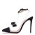 Christian Louboutin Nocht Bow 100mm Pvc Agus Satin Caidéil Dubh