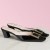 Roger Vivier Belle Vivier Búcla Miotail Miúileanna Dubh Leathar Paitinne