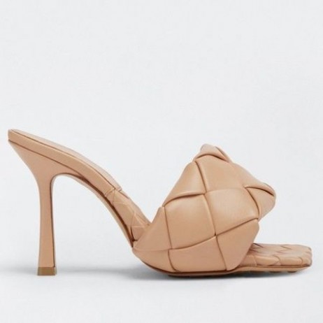 Bottega Veneta Lido Sandali Beige Intrecciato In Pelle Bottega Veneta Sandali