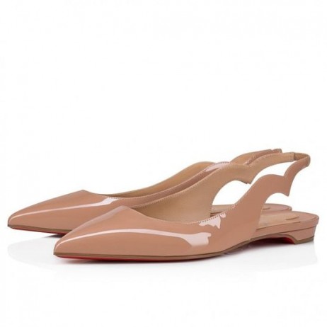 Christian Louboutin Calda Chickita Sling Ballerine In Vernice Blush Scarpe Christian Louboutin