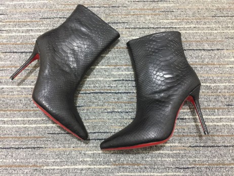 Christian Louboutin so Kate Booty Stivaletti 85mm Goffrato Pelle di Vitello Nero
