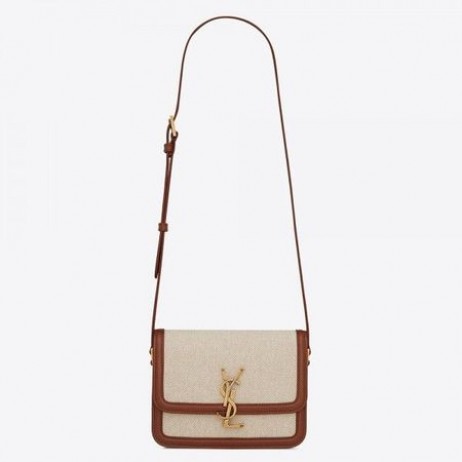 Saint Laurent Solferino Piccola Borsa Di Tela In Pelle Di Vitello Saint Laurent Borse