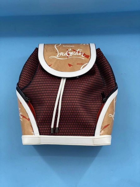 Christian Louboutin Explorafunk Zaino in Pelle e Maglia Multicolore