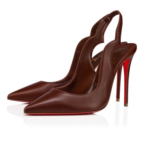 Christian Louboutin Pulcino Caldo Sling Pompe 100mm Nappa Nudo 8