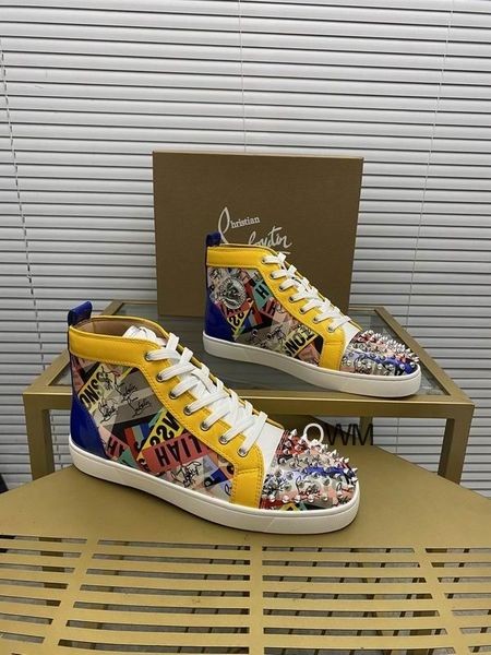 Christian Louboutin Lou Picchi Loubiballage Sneakers High-top Con Picchi In Versione Multi