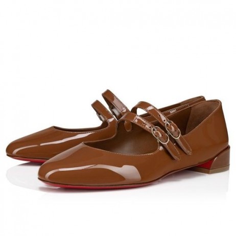 Christian Louboutin Dolce Jane, Ballerine In Vernice Nude 5