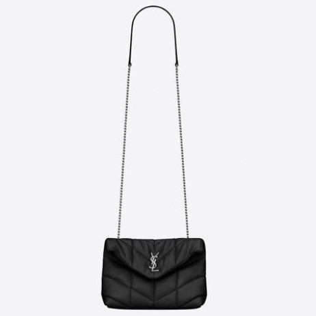Saint Laurent Loulou Puffer Giocattolo Noir Borsa In Pelle Di Agnello Saint Laurent Borse