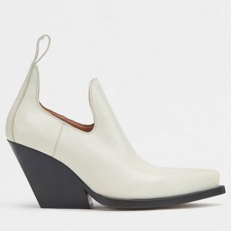 Bottega Veneta BV Magra Stivaletti Bianco in pelle di Vitello Bottega Veneta Scarpe
