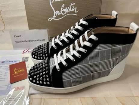 Christian Louboutin High-top Lou Picchi Orlato Versione Grigio Vitello