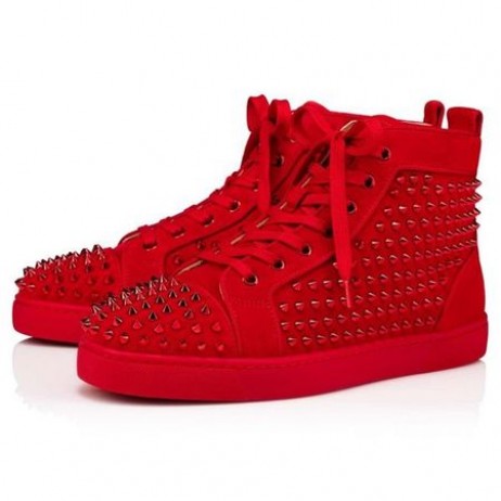 Christian Louboutin High-top Louis Orlato Loubi/loubi Metallo Veau Velours