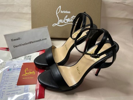Christian Louboutin Sandalo Loubi Regina 120 mm Nero Nappa