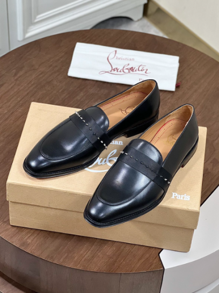 Christian Louboutin Nit Night Loafers Calf Leather Black