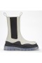 Bottega Veneta BV Gomma Chelsea Boots Bianco in pelle di Vitello Bottega Veneta Stivali