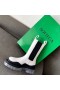 Bottega Veneta BV Gomma Chelsea Boots Bianco in pelle di Vitello Bottega Veneta Stivali