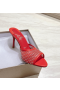 Christian Louboutin Apostropha Mulo Maglia Strass 80 Mm Muli Rosso