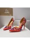 Christian Louboutin Brodiriza Impreziosito D'orsay Pumps 100mm Raso Multicolor