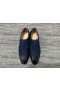 Christian Louboutin Greggo Oxford Tessuto Veau Velours E Pelle Blu Nero