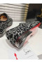 Christian Louboutin Greggy Pulcino Stringate Royal Velluto Ricamo Argento