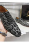 Christian Louboutin Greggy Pulcino Stringate Royal Velluto Ricamo Argento