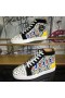 Christian Louboutin Lou Spike Orlato di Alta-top Sneakers Cl Logo di Vitello e pelle Scamosciata Multi