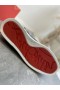 Christian Louboutin Lou Picchi Orlato di Alta-top Sneakers in vernice e Tessuto Nero Grigio