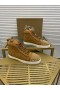 Christian Louboutin Lou Picchi Orlato di Alta-top Sneakers in Pelle Scamosciata Marrone