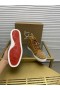 Christian Louboutin Lou Picchi Orlato di Alta-top Sneakers in Pelle Scamosciata Marrone