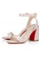 Christian Louboutin Miss Sabina 85 Mm Sandali Brevetto Pelle Di Vitello Leche Christian Louboutin Scarpe