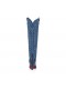 Christian Louboutin Santia Botta 85 Mm Stivali Nappa Di Pelle E Denim