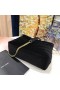 Saint Laurent Di Velluto Nero Piccolo Loulou Catena Di Borsa