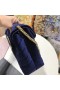 Saint Laurent Velluto Blu Piccolo Loulou Catena Di Borsa
