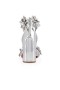 Christian Louboutin 85 mm Argento/lin Argento Sandalo Vitello